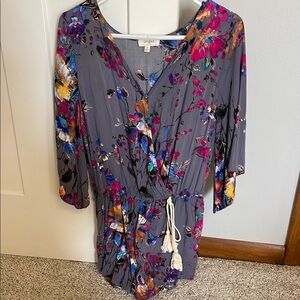 Women’s Shorts Romper, Floral, Size M